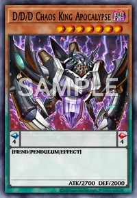D/D/D Chaos King Apocalypse, Yu-Gi-Oh! card, DARK