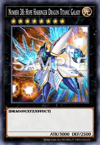 Number 38: Hope Harbinger Dragon Titanic Galaxy, Yu-Gi-Oh! card, LIGHT