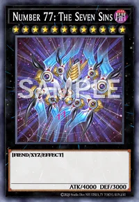 Number 77: The Seven Sins, Yu-Gi-Oh! card, DARK