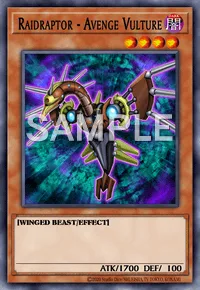 Raidraptor - Avenge Vulture, Yu-Gi-Oh! card, DARK