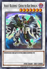 Assault Blackwing - Chidori the Rain Sprinkling, Yu-Gi-Oh! card, DARK