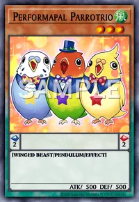 Performapal Parrotrio, Yu-Gi-Oh! card, WIND