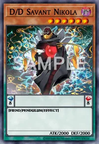 D/D Savant Nikola, Yu-Gi-Oh! card, DARK