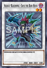 Assault Blackwing - Sayo the Rain Hider, Yu-Gi-Oh! card, DARK