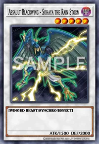Assault Blackwing - Sohaya the Rain Storm, Yu-Gi-Oh! card, DARK