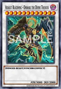 Assault Blackwing - Onimaru the Divine Thunder, Yu-Gi-Oh! card, DARK
