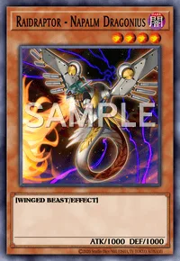 Raidraptor - Napalm Dragonius, Yu-Gi-Oh! card, DARK