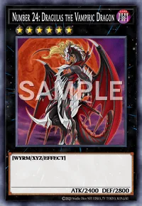 Number 24: Dragulas the Vampiric Dragon, Yu-Gi-Oh! card, DARK