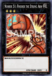 Number 51: Finisher the Strong Arm, Yu-Gi-Oh! card, EARTH
