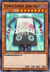 Flower Cardian Zebra Grass, Yu-Gi-Oh! card, DARK