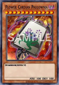 Flower Cardian Paulownia, Yu-Gi-Oh! card, DARK