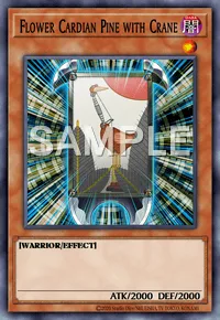 Flower Cardian Pine with Crane, Yu-Gi-Oh! card, DARK