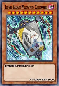 Flower Cardian Willow with Calligrapher, Yu-Gi-Oh! card, DARK