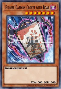 Flower Cardian Clover with Boar, Yu-Gi-Oh! card, DARK