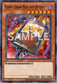 Flower Cardian Peony with Butterfly, Yu-Gi-Oh! card, DARK