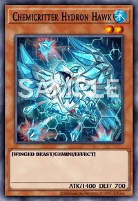 Chemicritter Hydron Hawk, Yu-Gi-Oh! card, WATER