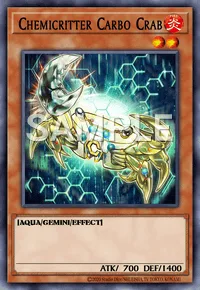 Chemicritter Carbo Crab, Yu-Gi-Oh! card, FIRE