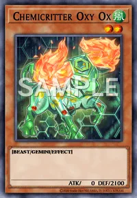 Chemicritter Oxy Ox, Yu-Gi-Oh! card, WIND
