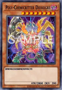 Poly-Chemicritter Dioxogre, Yu-Gi-Oh! card, DARK