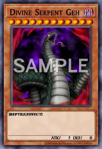 Divine Serpent Geh, Yu-Gi-Oh! card, DARK
