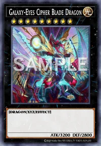 Galaxy-Eyes Cipher Blade Dragon, Yu-Gi-Oh! card, LIGHT