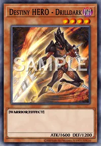Destiny HERO - Drilldark, Yu-Gi-Oh! card, DARK