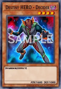 Destiny HERO - Decider, Yu-Gi-Oh! card, DARK