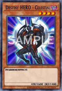 Destiny HERO - Celestial, Yu-Gi-Oh! card, DARK