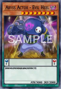 Abyss Actor - Evil Heel, Yu-Gi-Oh! card, DARK