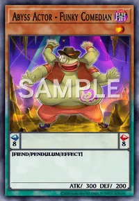 Abyss Actor - Funky Comedian, Yu-Gi-Oh! card, DARK