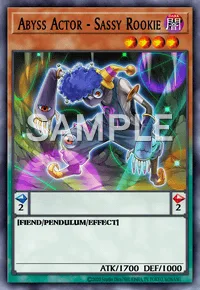 Abyss Actor - Sassy Rookie, Yu-Gi-Oh! card, DARK