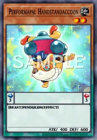 Performapal Handstandaccoon, Yu-Gi-Oh! card, EARTH