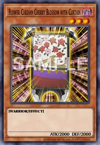 Flower Cardian Cherry Blossom with Curtain, Yu-Gi-Oh! card, DARK