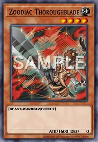 Zoodiac Thoroughblade, Yu-Gi-Oh! card, EARTH