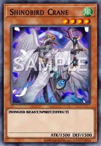 Shinobird Crane, Yu-Gi-Oh! card, WIND