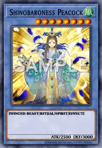 Shinobaroness Peacock, Yu-Gi-Oh! card, WIND