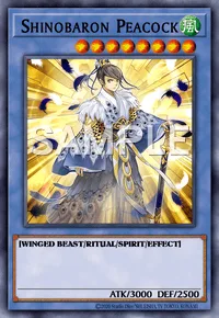 Shinobaron Peacock, Yu-Gi-Oh! card, WIND