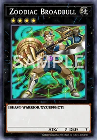 Zoodiac Broadbull, Yu-Gi-Oh! card, EARTH