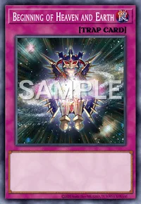 Beginning of Heaven and Earth, Yu-Gi-Oh! card, TRAP