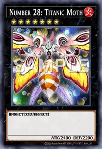 Number 28: Titanic Moth, Yu-Gi-Oh! card, FIRE