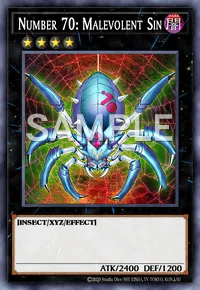 Number 70: Malevolent Sin, Yu-Gi-Oh! card, DARK