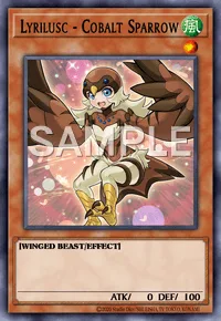 Lyrilusc - Cobalt Sparrow, Yu-Gi-Oh! card, WIND