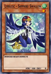 Lyrilusc - Sapphire Swallow, Yu-Gi-Oh! card, WIND