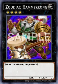 Zoodiac Hammerkong, Yu-Gi-Oh! card, EARTH
