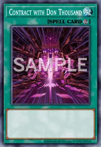 Contract with Don Thousand, Yu-Gi-Oh! card, SPELL