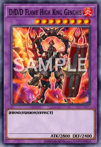 D/D/D Flame High King Genghis, Yu-Gi-Oh! card, FIRE