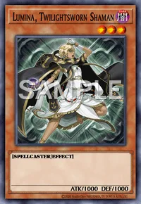 Lumina, Twilightsworn Shaman, Yu-Gi-Oh! card, DARK