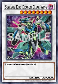 Supreme King Dragon Clear Wing, Yu-Gi-Oh! card, DARK