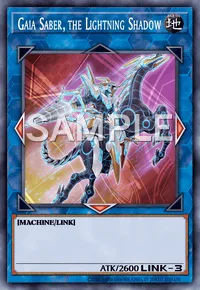 Gaia Saber, the Lightning Shadow, Yu-Gi-Oh! card, EARTH