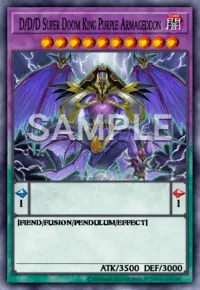 D/D/D Super Doom King Purple Armageddon, Yu-Gi-Oh! card, DARK